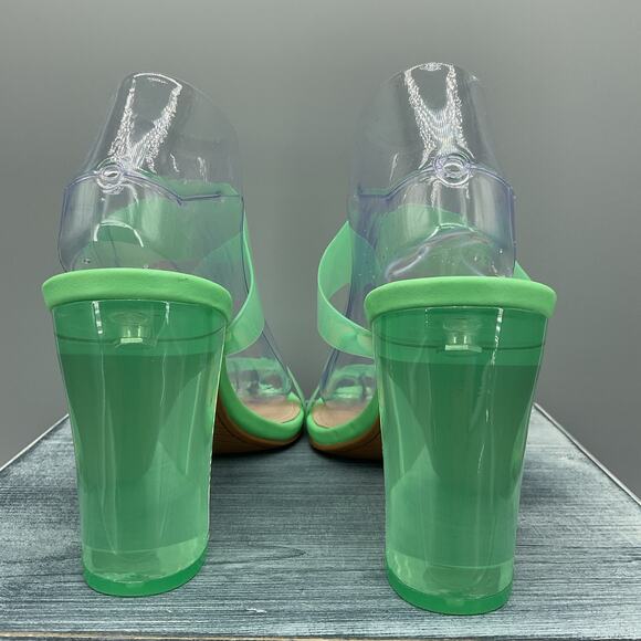 NEW BP Nola Block Heel Sandals Green Size 10M - Picture 4 of 10